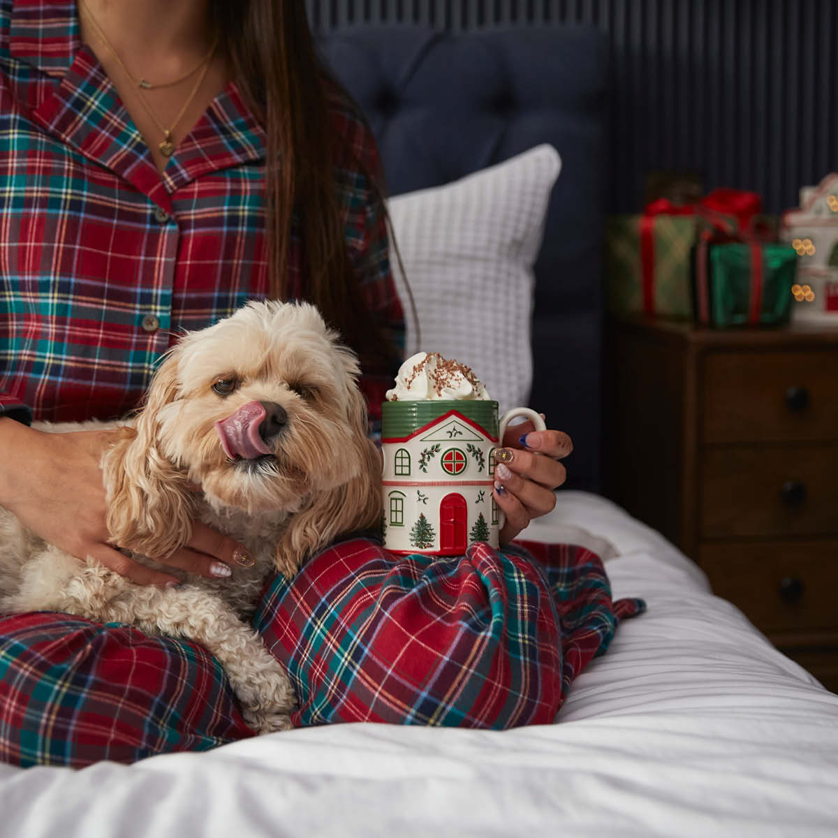 Christmas Tree Village Green Mug image number null